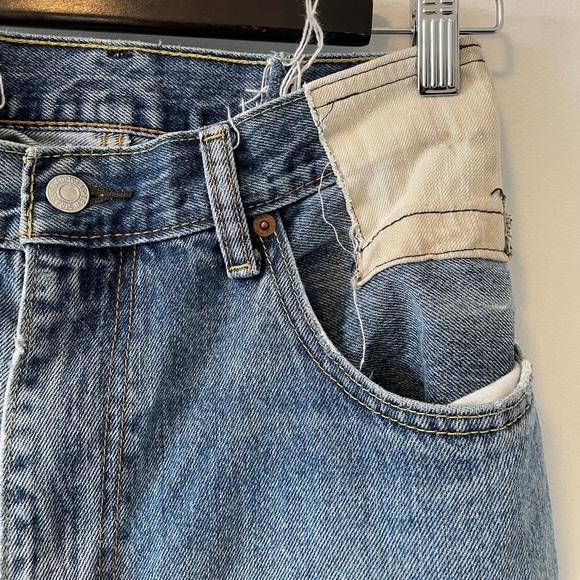 Levi’s Patchwork Straight Leg Jeans - Picture 5 of 16